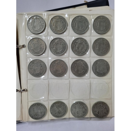 338 - Black coin album (14 pages) containing Various George 6th - QEII coins mostly in very fine condition