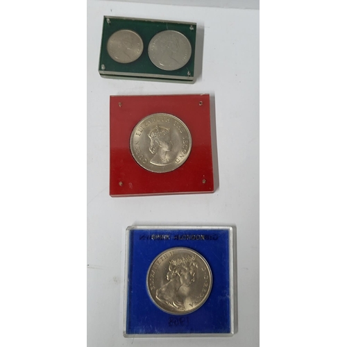 353 - Quantity of Cased QEII and Gibraltar coins as well as a set of George VI silver 3d's (Qty),

All unc... 