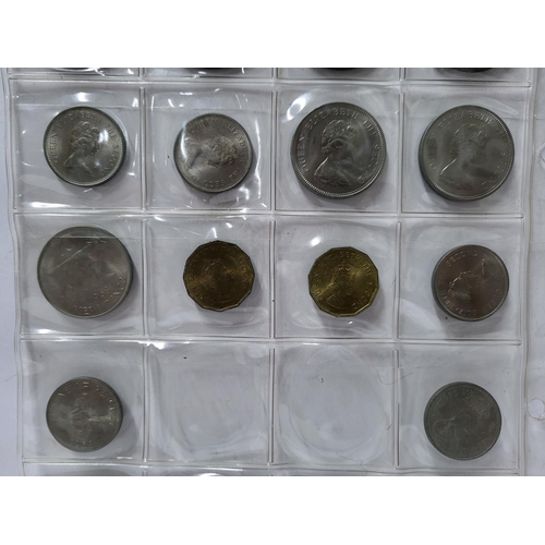 354 - Uncirculated collection of Jersey and QEII post decimal 5p & 10p coins in sleeve (Qty)