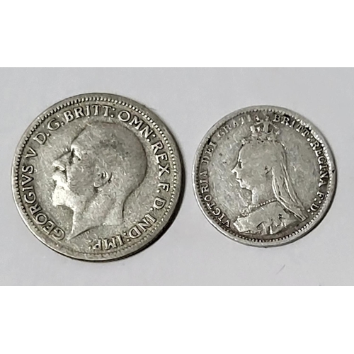 355 - Quantity of Queen Victoria, George V and George VI silver sixpences (Qty),

168 grams