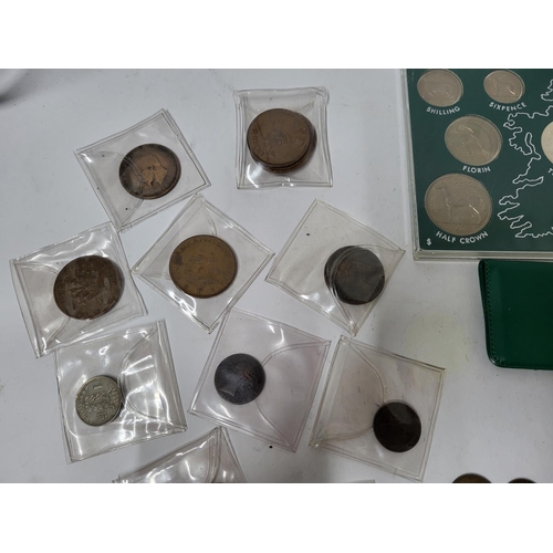 357 - Collection of mainly mint Irish and a selection of foreign coins including a number of 19thC example... 