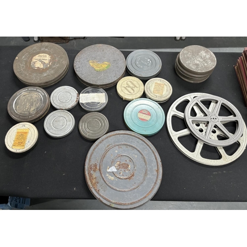 409 - Collection of metal reels some from 1950s