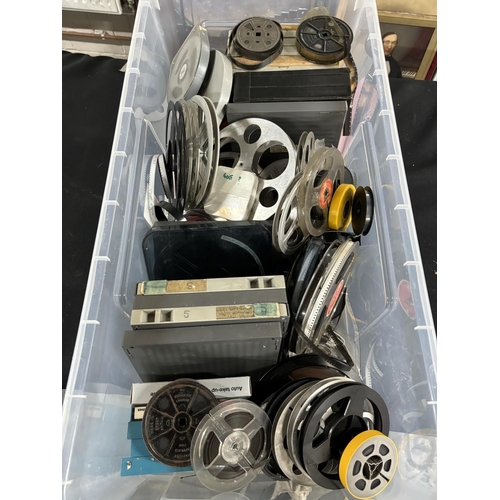 410 - Box full of reels and tapes