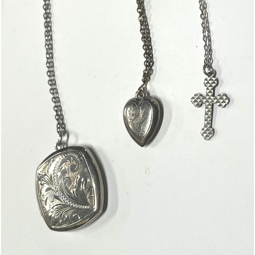 282 - 3 silver chains with pendants