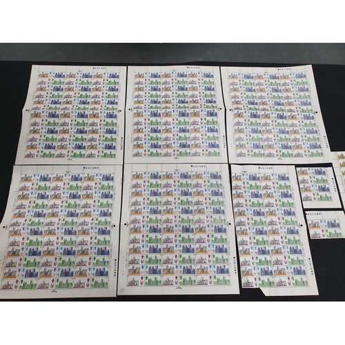 489 - GB QEII 5 whole mint sheets and some part sheets of 1969 British Cathedral sets (Qty)