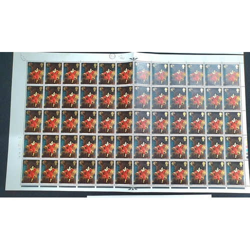 492 - GB QEII 1967 full and part stamp sheets 