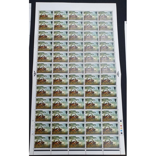 492 - GB QEII 1967 full and part stamp sheets 