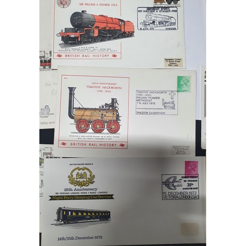 509 - GB QEII 1970s and early 1980s 36 railway F D C including one signed by Sue Pollard! (36)