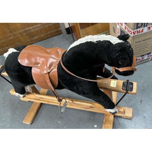 464 - Black rocking horse