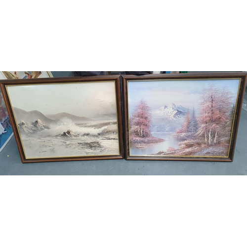 411 - Two oil paintings including one by G.Weaver, both in wood frames (2)