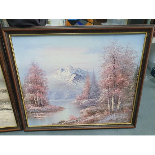 411 - Two oil paintings including one by G.Weaver, both in wood frames (2)