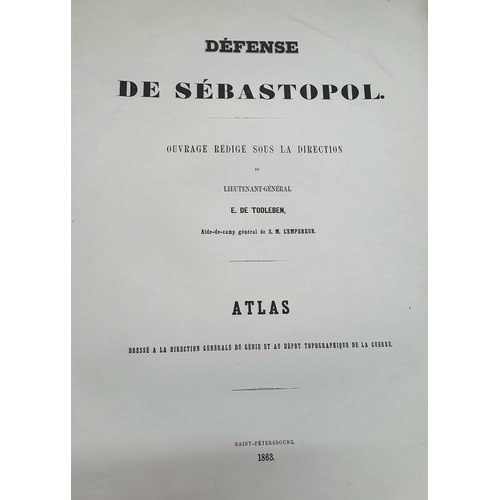 42 - Defense de Sebastopol (Crimea War) complete folder of maps marked 