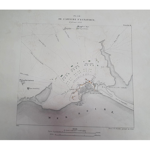 42 - Defense de Sebastopol (Crimea War) complete folder of maps marked 