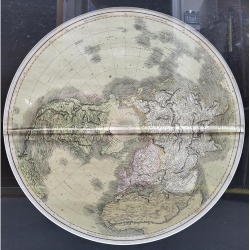 47 - Pair of Georgian, hand-coloured circular globe maps, circa 1816 for Thomsons new general atlas (2), ... 