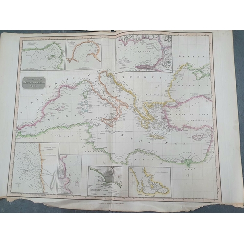 49 - The New General Atlas GLOBE and a collection of maps and charts of the world, 1817 with dedication/o... 