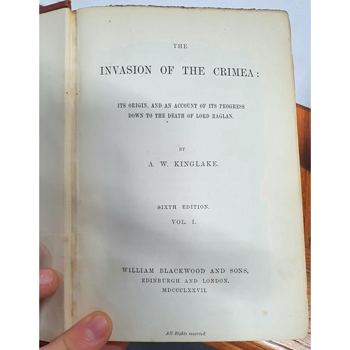 89 - The Invasion of the Crimea by A W Kinglake (Cabinet editions) volumes 1-9, published by William Blac... 