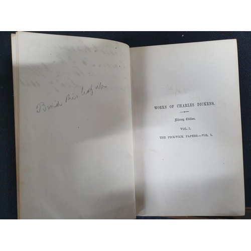 101 - The Posthumus papers of the Pickwick club volumes I & II, 1866 Library edition by Charles Dickens  b... 