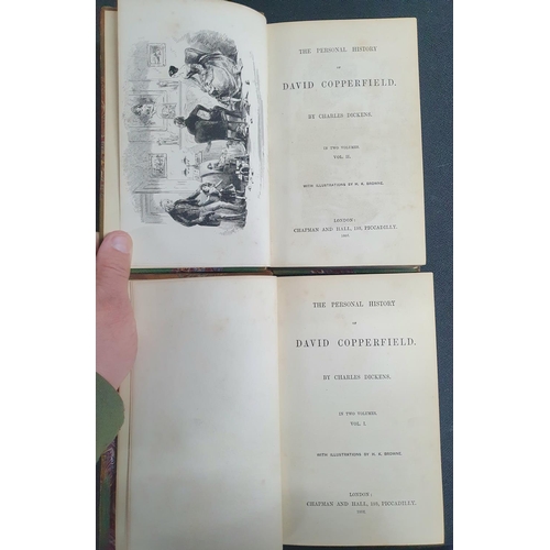 102 - The Personal History of David Copperfield, volumes I & II, 1866 Library edition by Charles Dickens b... 