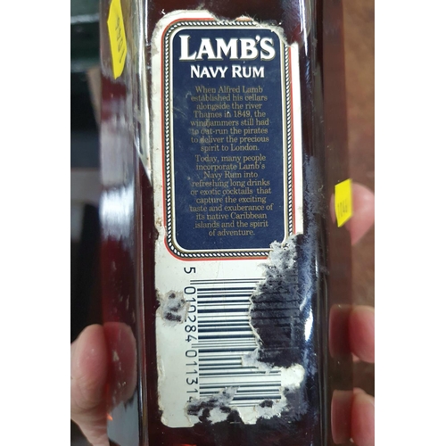 106 - Complete 1980s Lambs imported genuine Navy Rum 40% vol, 700ml