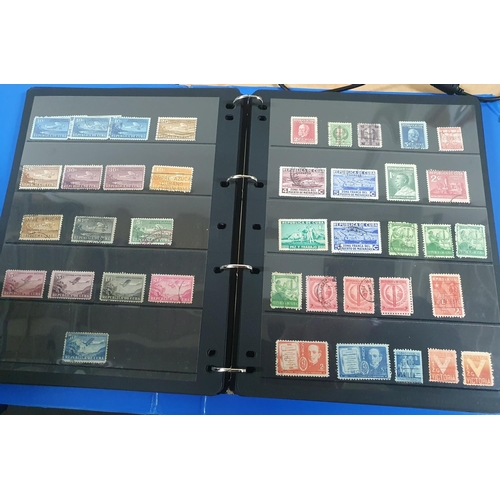 210 - Blue album containing approx 65 hagner pages of Columbia, Costa Rica and a large collection of Cuba,... 