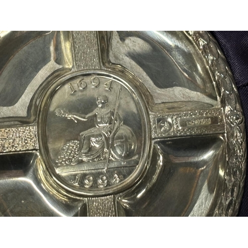 237 - Silver dish with other items the silver dish has been designed and made by Christopher Lawrence in B... 