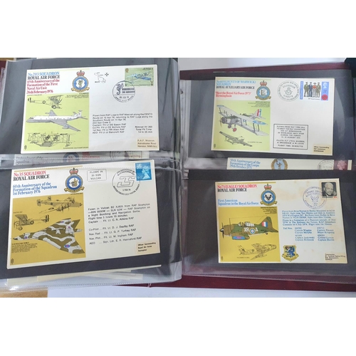 243 - Five albums containing GB RAF EQII FDC relating to flight - many of the FDC signed by the pilots (Qt... 