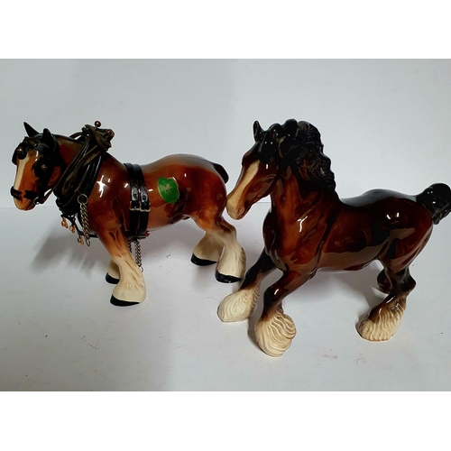 763 - Melba Ware Shire Horse plus another (2).