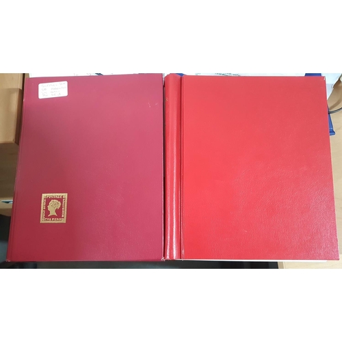 316 - Red Windsor album together with another red album, both containing British mint unmounted British 20... 