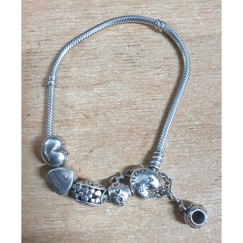 22 - Pandora bracelet with some charms