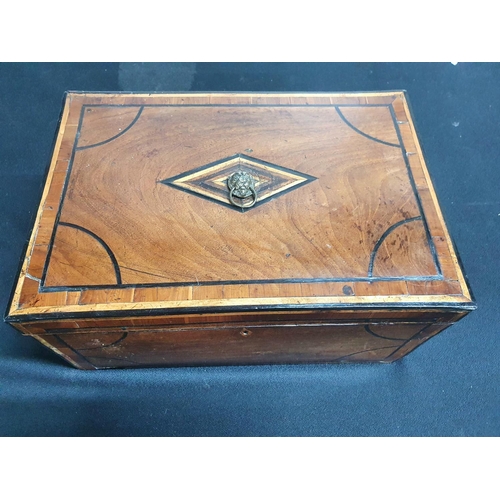 39 - Fine quality inlaid Victorian sewing box with side compartments at either end