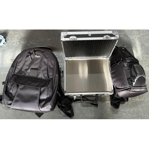 50 - empty camera box with 2 camera bags LowePro