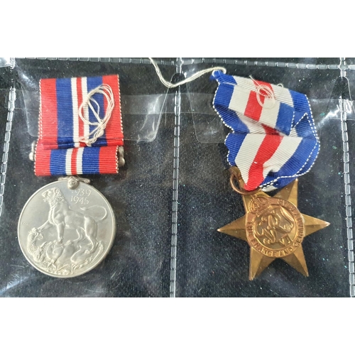 97 - Collection of 7 medals to include 2 British WWII a German WWI with bar, French medals etc (7)