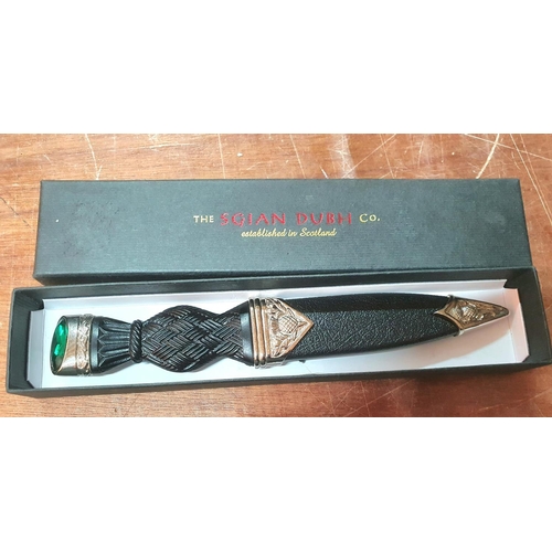 160 - Modern Scottish Sgian Dubh knife, boxed as new, produced by the Sgian Dubh Company