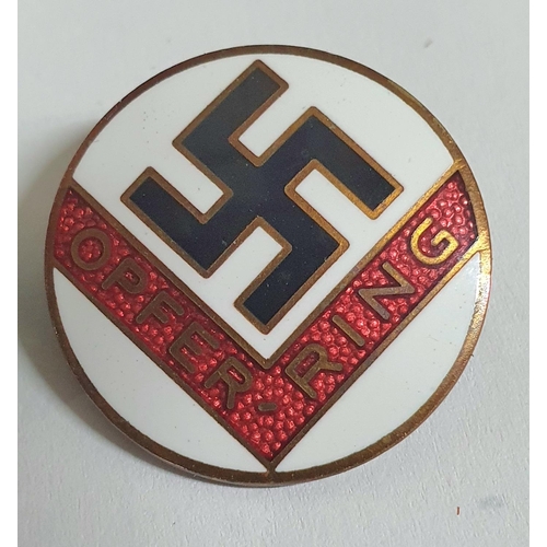 170 - Two original German NAZI party lapel badges, one marked verso with  with the round “RZM” logo of the... 