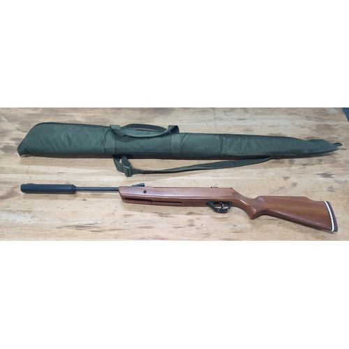 144 - Hatsan, Edgar Brothers, .22 cal (5.5mm) air rifle with supressor in Solognac carry bag