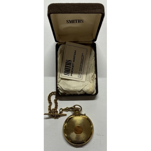 202 - Boxed Smiths Gold plated pocketwatch