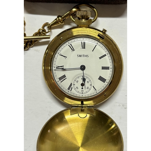 202 - Boxed Smiths Gold plated pocketwatch