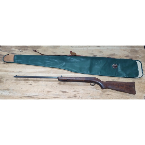 143 - BSA air rifle stamped No. CA-598146 with carry case