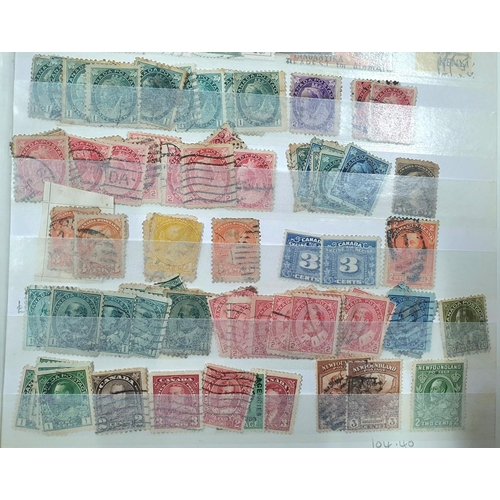 244 - Blue and green stock books both containing 20thC world mint and mainly used stamps, good section of ... 