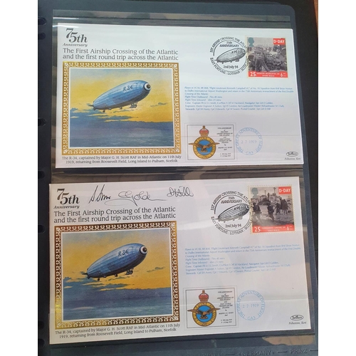 289 - Four albums containing Benham etc British military RAF & Commonwealth aircraft FDC many with special... 