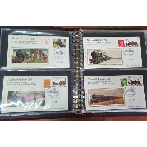 291 - Three Benham albums containing a quantity of special Train FDCs (Qty)