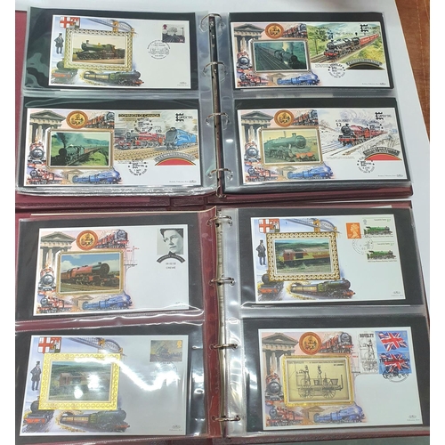 292 - Four albums containing special FDCs relating to trains (Qty)