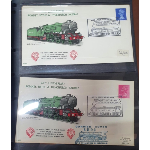 292 - Four albums containing special FDCs relating to trains (Qty)