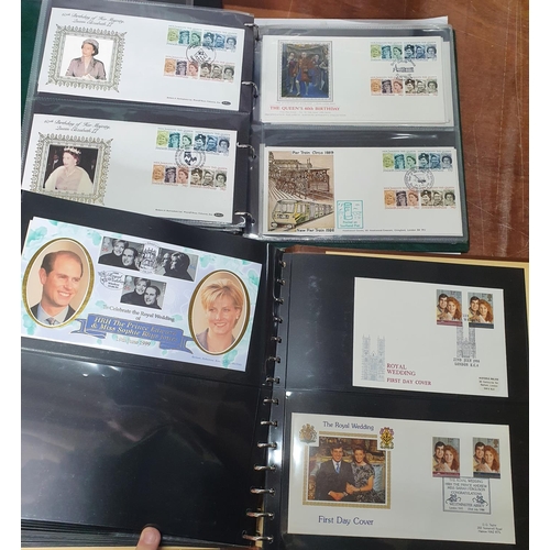 293 - Four albums with special cancelations, all containing GB QEII FDCs relating to the British Royal Fam... 