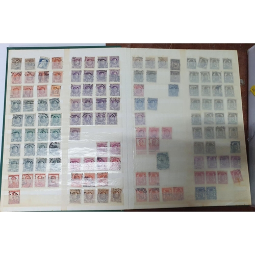 295 - Green album containing Belgium, 19th-later 20thC together with a white album of Italy stamps (Hundre... 