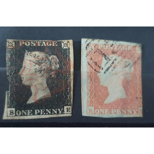 304 - Collection of 15 QV British used stamps including a 1d penny black, 1d imperf red etc (15)