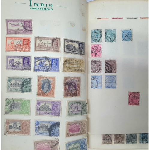 307 - Two old stamp albums containing a large quantity of world stamps including Canada, French Africa col... 