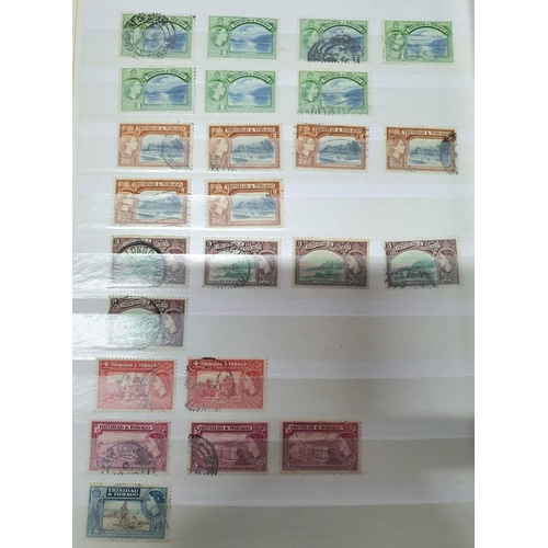 311 - Green and Blue stock albums containing Tristan da Cunha, Trinidad, Mauritius etc, QV to QEII mint an... 