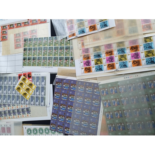 277 - Huge quantity of GB QEII commemorative pre decimal blocks, part and full sheets (1000s)