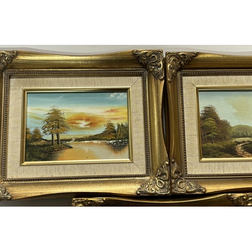 73 - Three matching gilt framed oil on canvas landscapes (3)